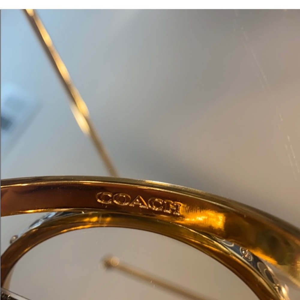Coach Signature Stone Hinged Bangle - Picture 6 of 6